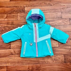 Obermeyer Teal and Lavender Kids' Jacket size 2